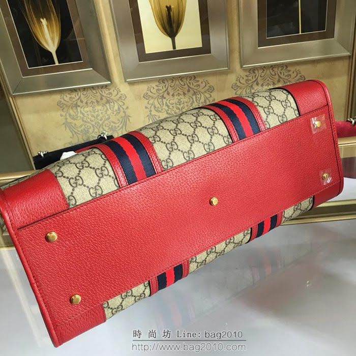 GUCCI 古馳男包 新款 459311 紅pvc配皮 Gucci男公事包 男士手提包 可肩背